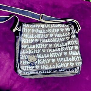 Vintage 2002 Limited Hello Kitty grey glitter messenger bag